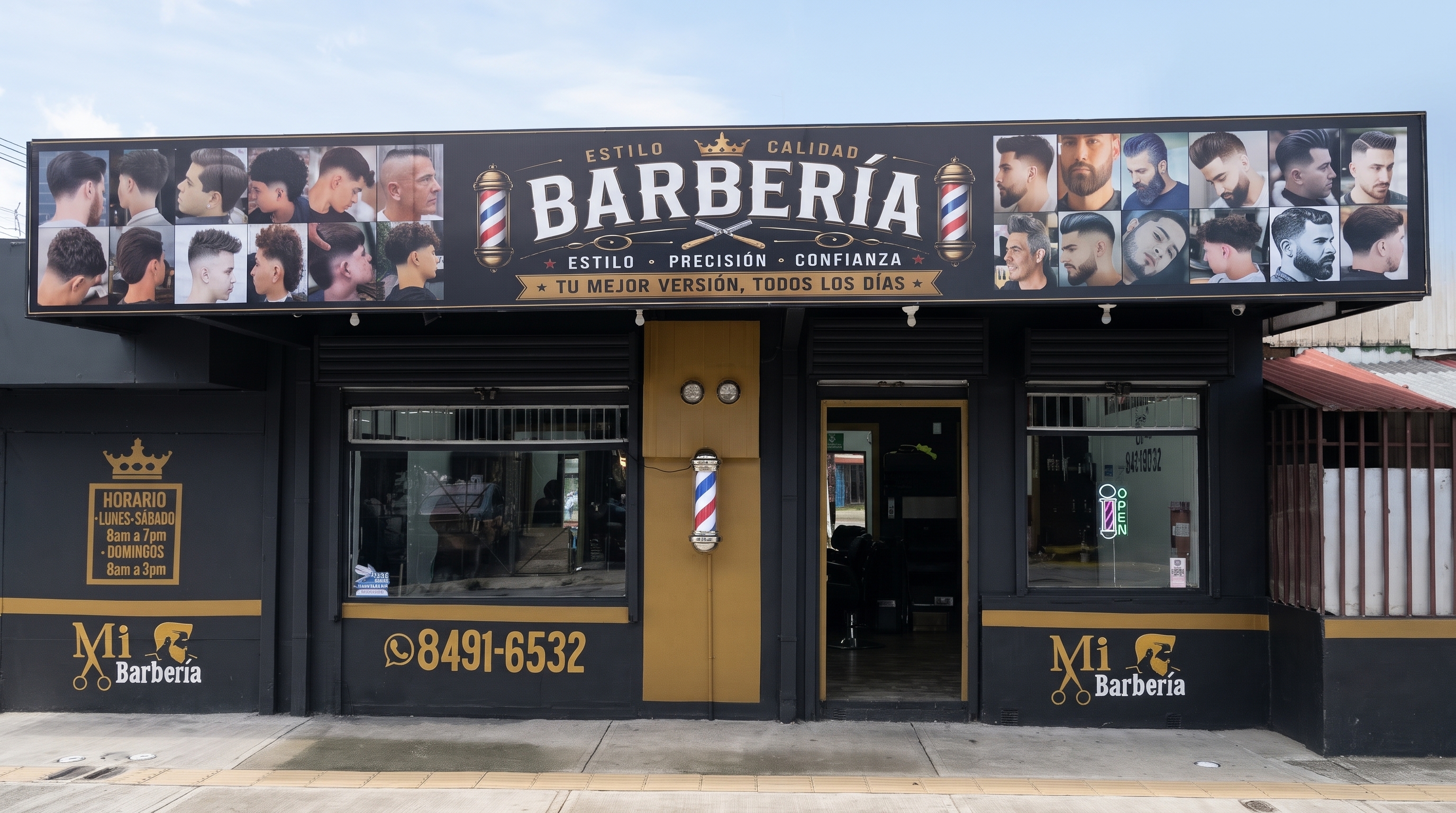 Fachada de Mi Barbería en Guadalupe