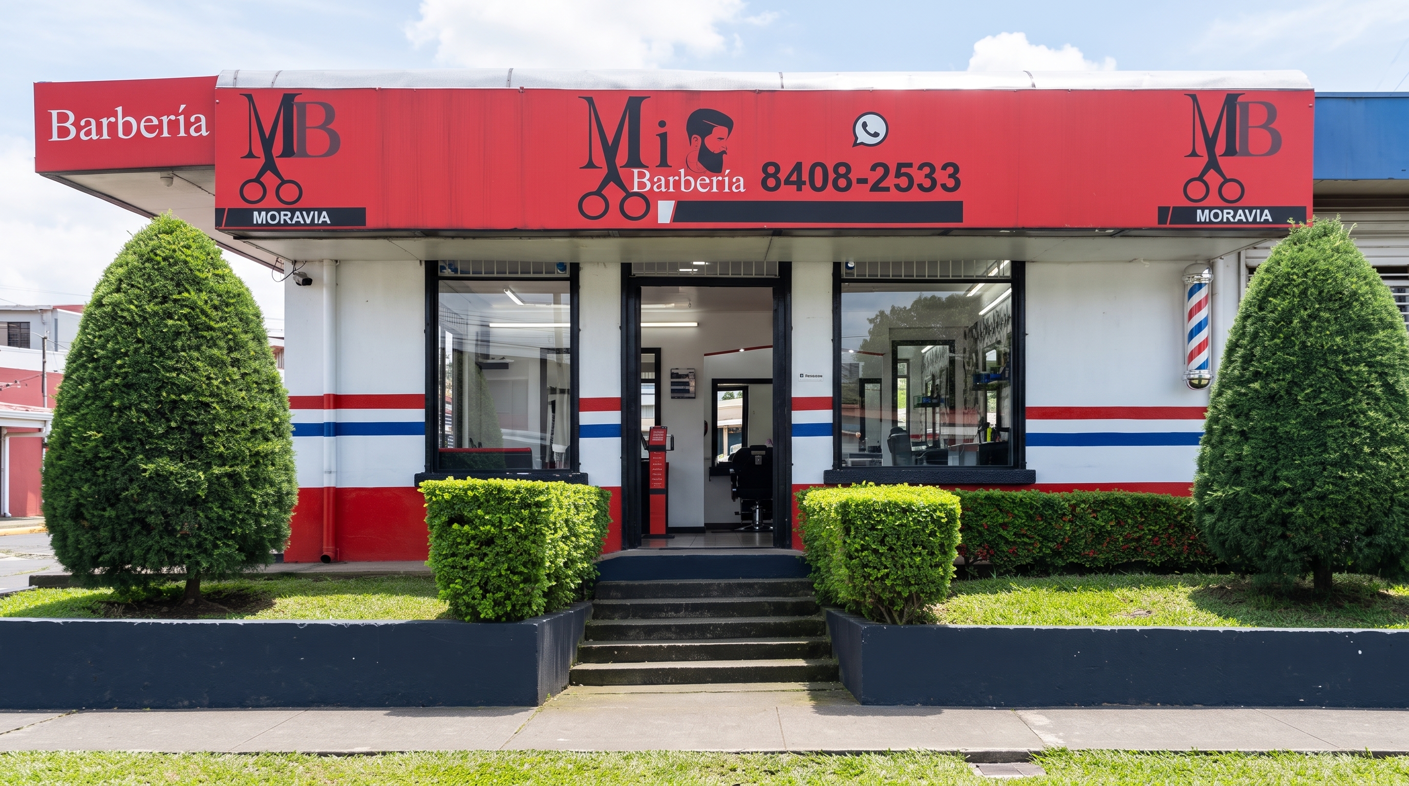 Fachada de Mi Barbería en Moravia
